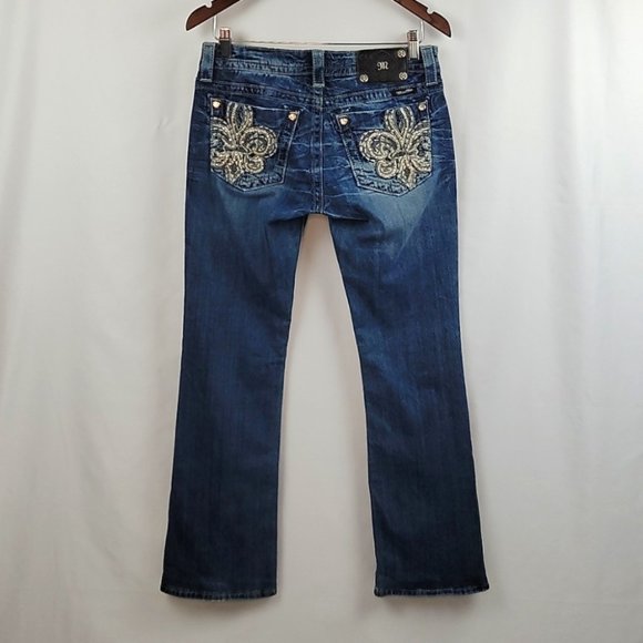 Miss Me JP5748B Bootcut Fleur-de-lis Jeans Size 29 - Picture 1 of 12